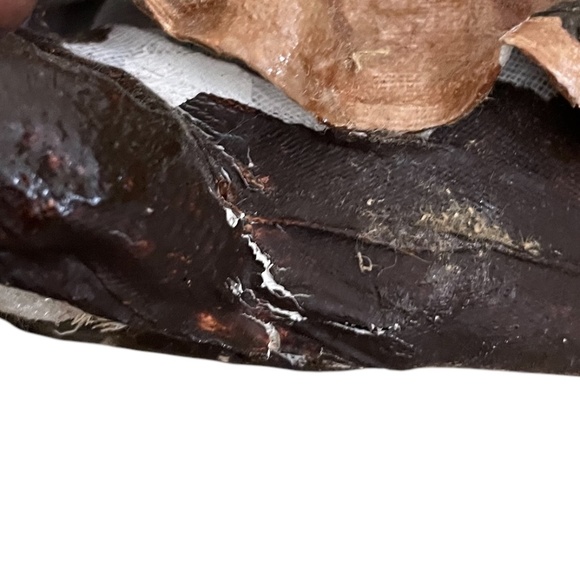 Set Of 2 Vintage Handmade Primitive Paper Mache Doll - Picture 11 of 13